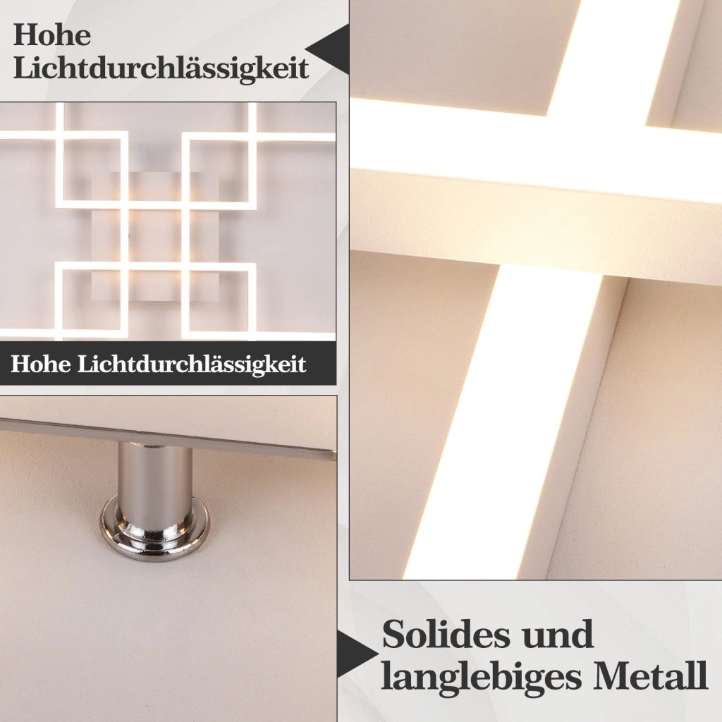 ZMH Lampada da soffitto plafoniera LED dimmerabile 48W moderna con telecomando per soggiorno