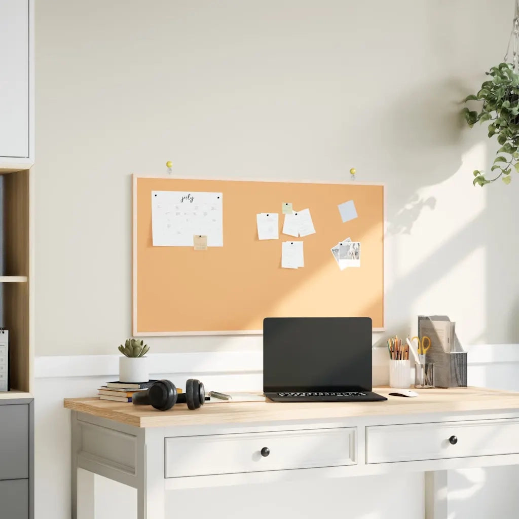 vidaXL Tavola in Sughero con Cornice Legno Massello di Pino 100x55 cm