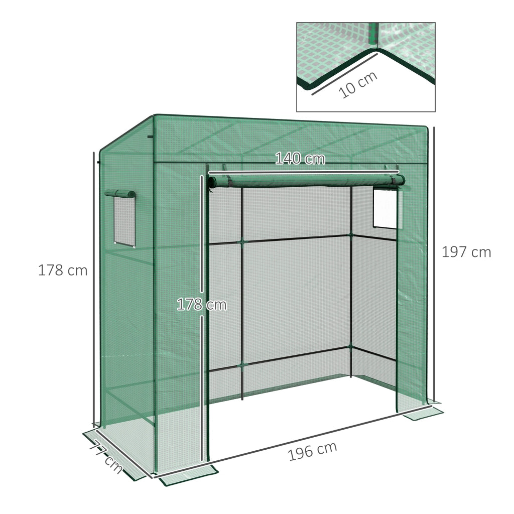 Serra da giardino murale ¨C zephmum ¨C verde 196x77x197 cm