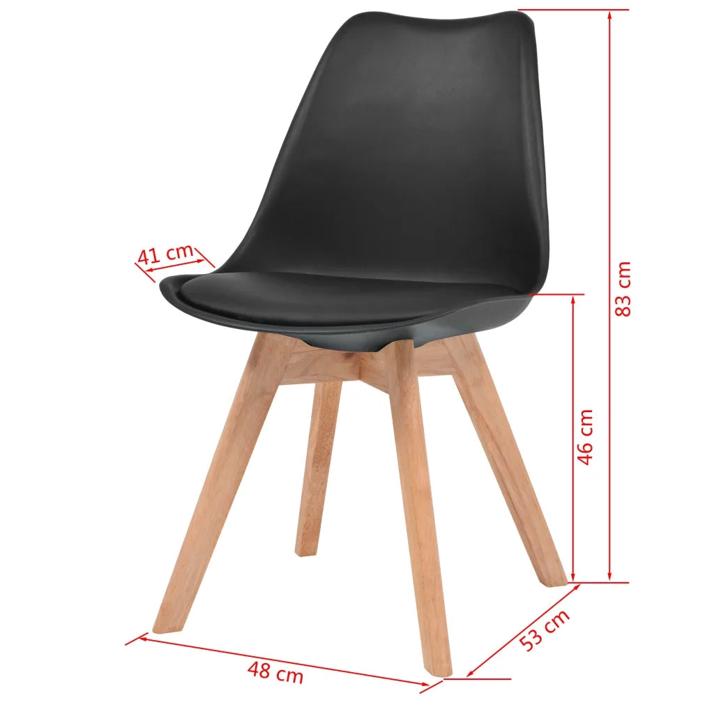Sedie da Pranzo 6 pz Nere in Plastica 274852