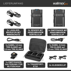 Boya WM4 Pro K-2 Microfono Set di 3 microfoni