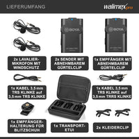 Boya WM4 Pro K-2 Microfono Set di 3 microfoni