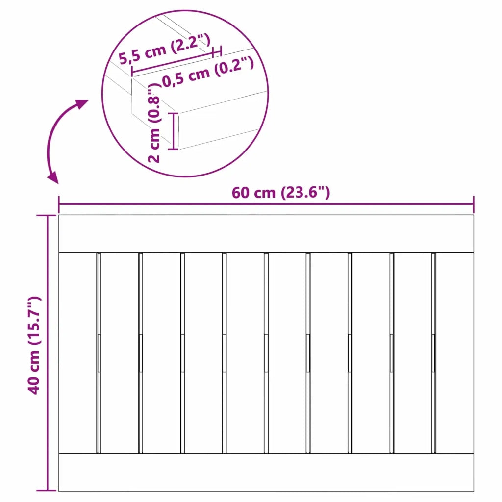 Tappeto da bagno Tinta unita Marrone 60 x 40 cm legno
