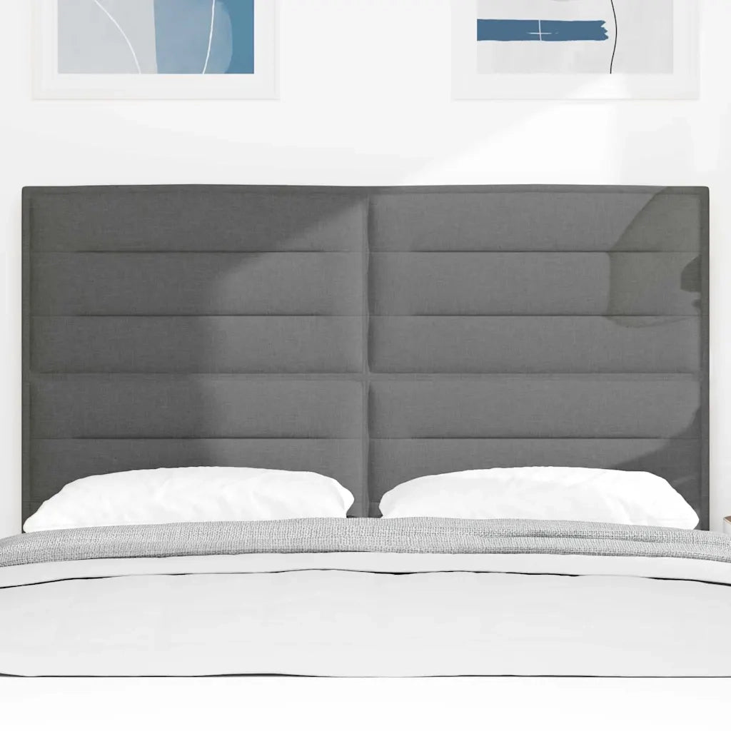 Testiera | Testata LED con strisce LED Grigio scuro 160 cm Tessuto
