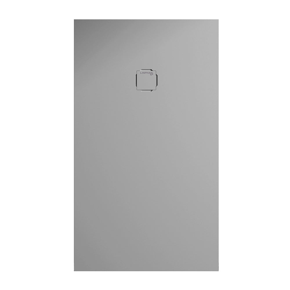 Piatto doccia 100x160cm in resina cemento con griglia in acciaio inox Harmony