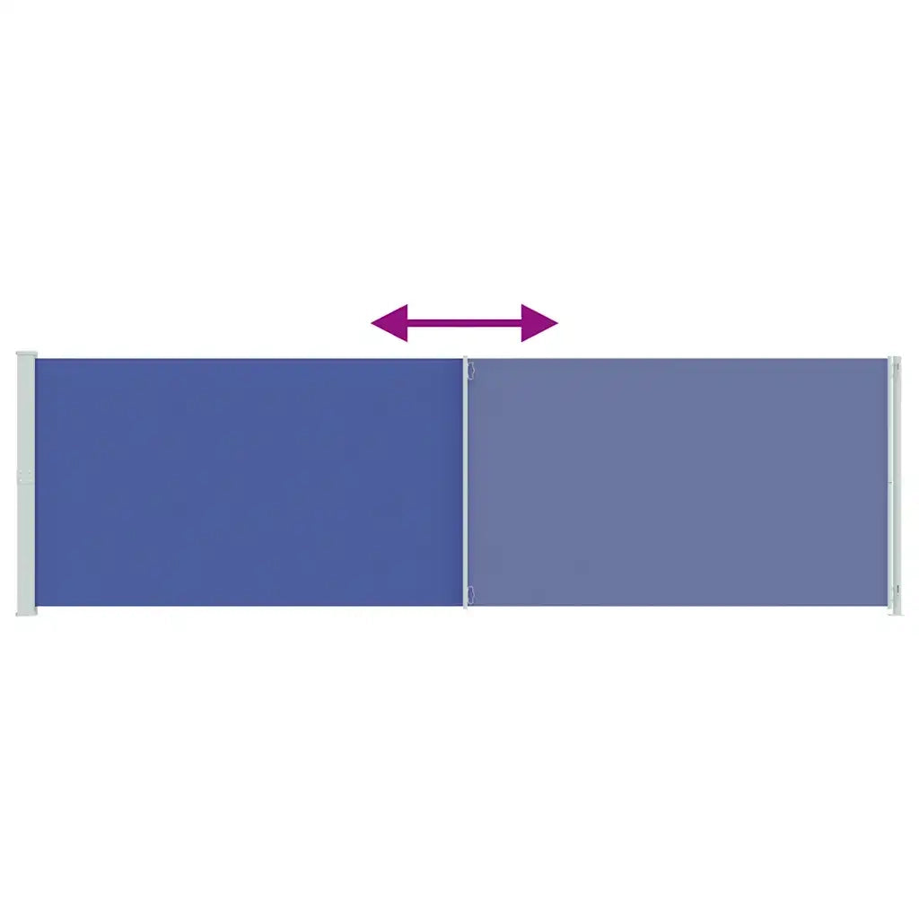 Tenda da Sole Laterale Retrattile per Patio 180x600 cm Blu 317966