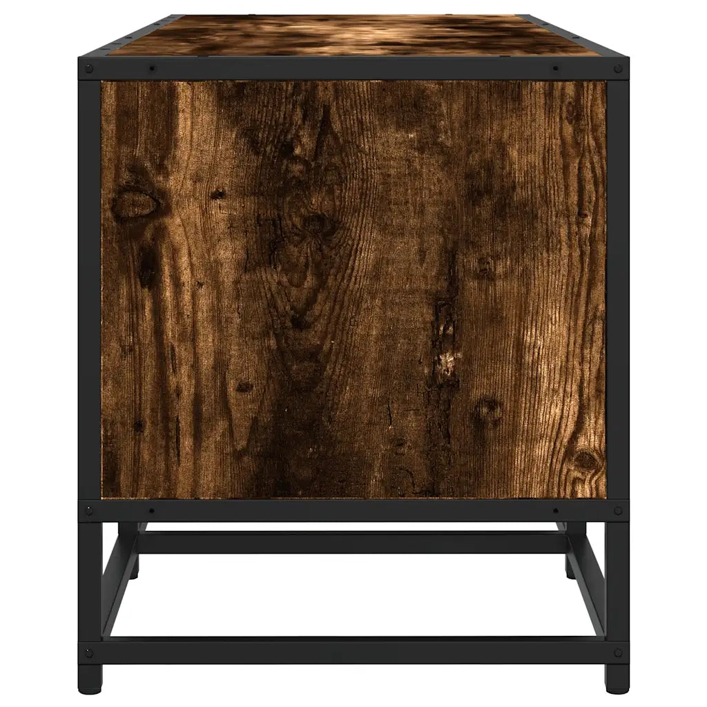 vidaXL Mobile TV Rovere Fumo 160x35x41 cm Legno Multistrato e Metallo