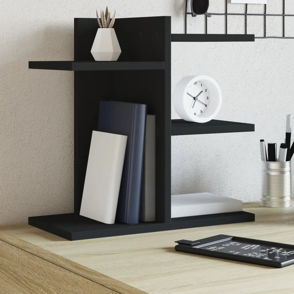Organizer da Scrivania Nero 42x21,5x42 cm in Legno Multistrato CFW4673991