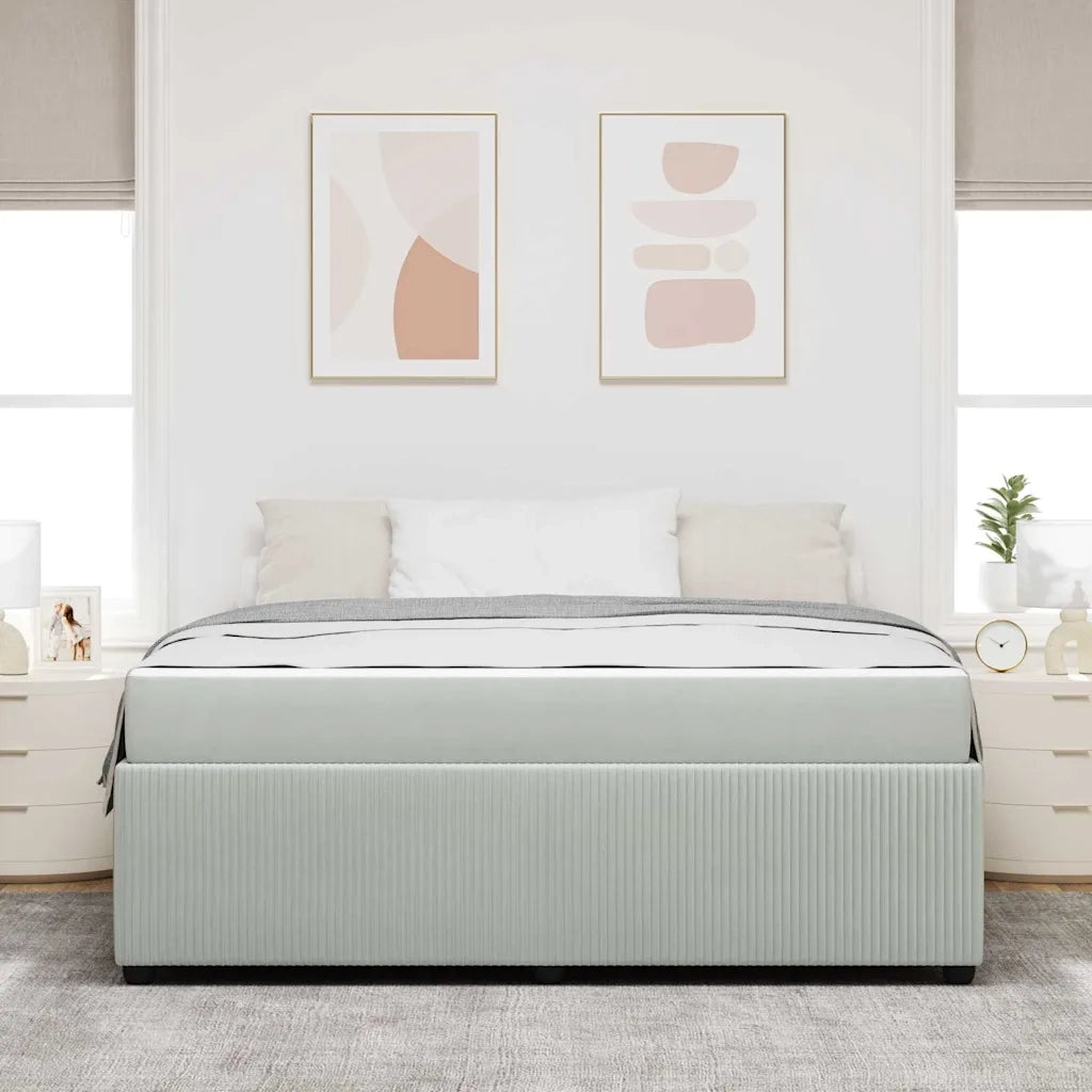 Struttura del letto Grigio chiaro 180 x 200 cm Tessuto