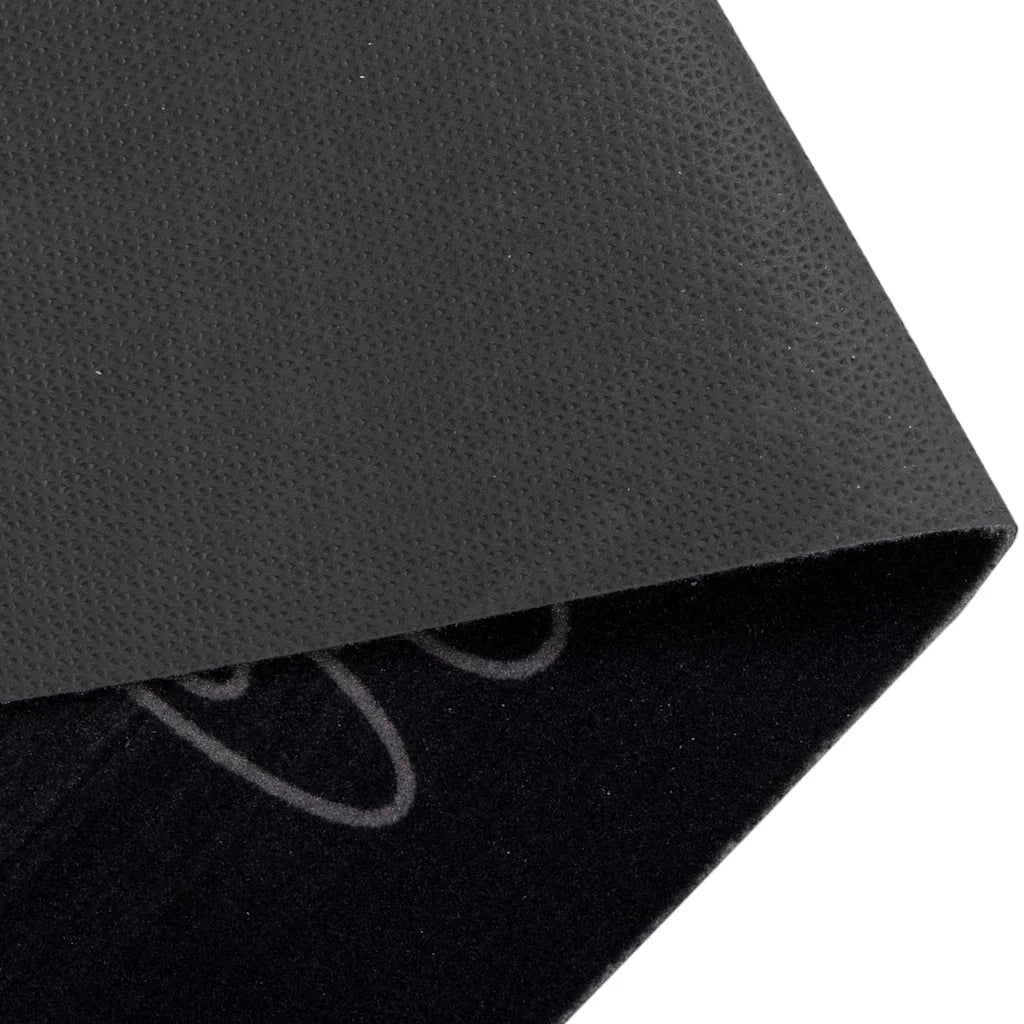 Tappeto da Cucina Posate Nero 180 x 60 cm Velluto 42013428
