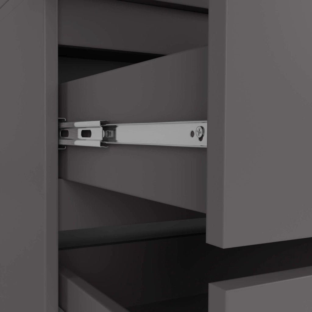 Armadio AKORD S90 Grigia Grafite 90 cm 2 ante 2 cassetti 90x51x180 cm