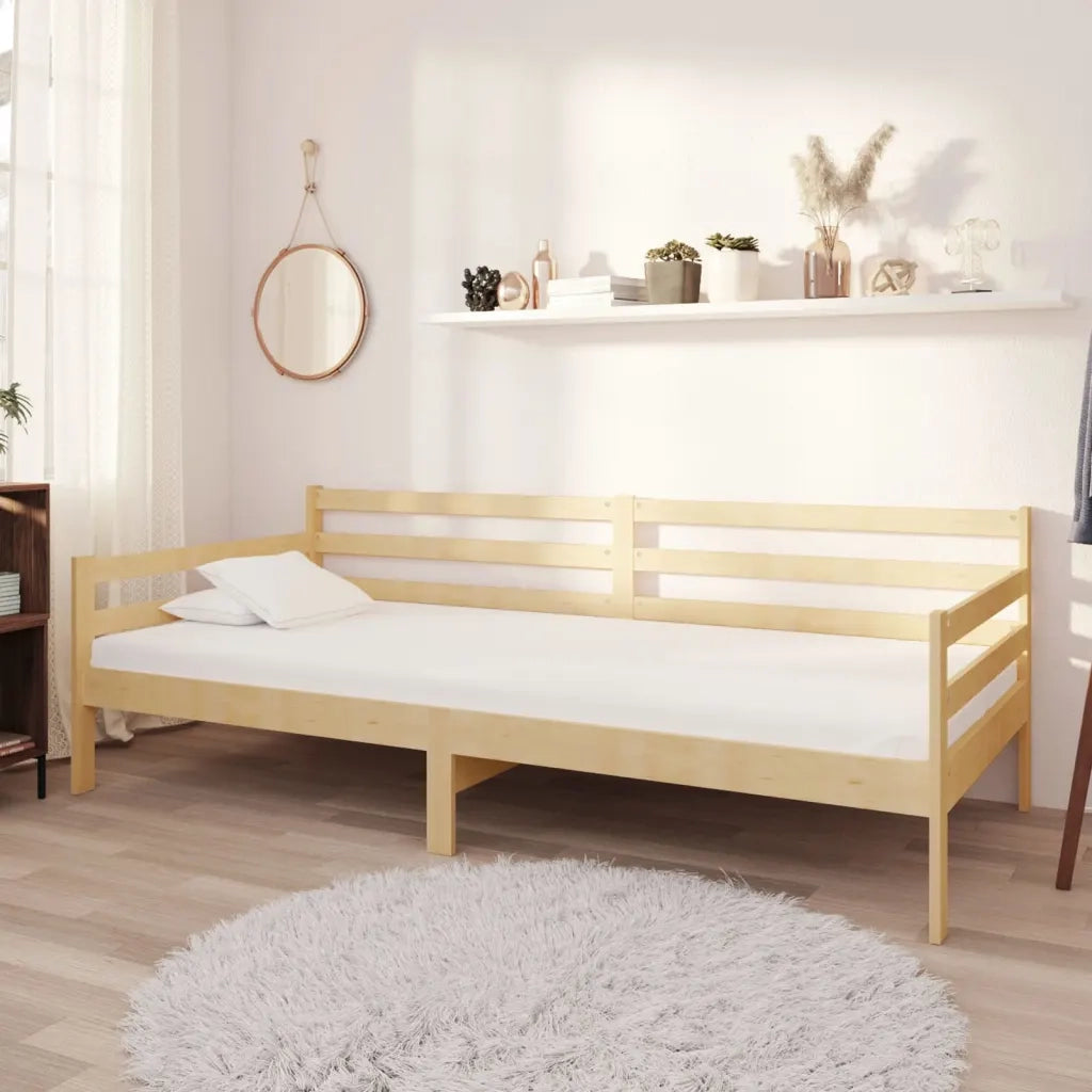 Divano Letto con Materasso-Sofa Letto-Daybed 90x200 cm Legno Massello di Pino 829334