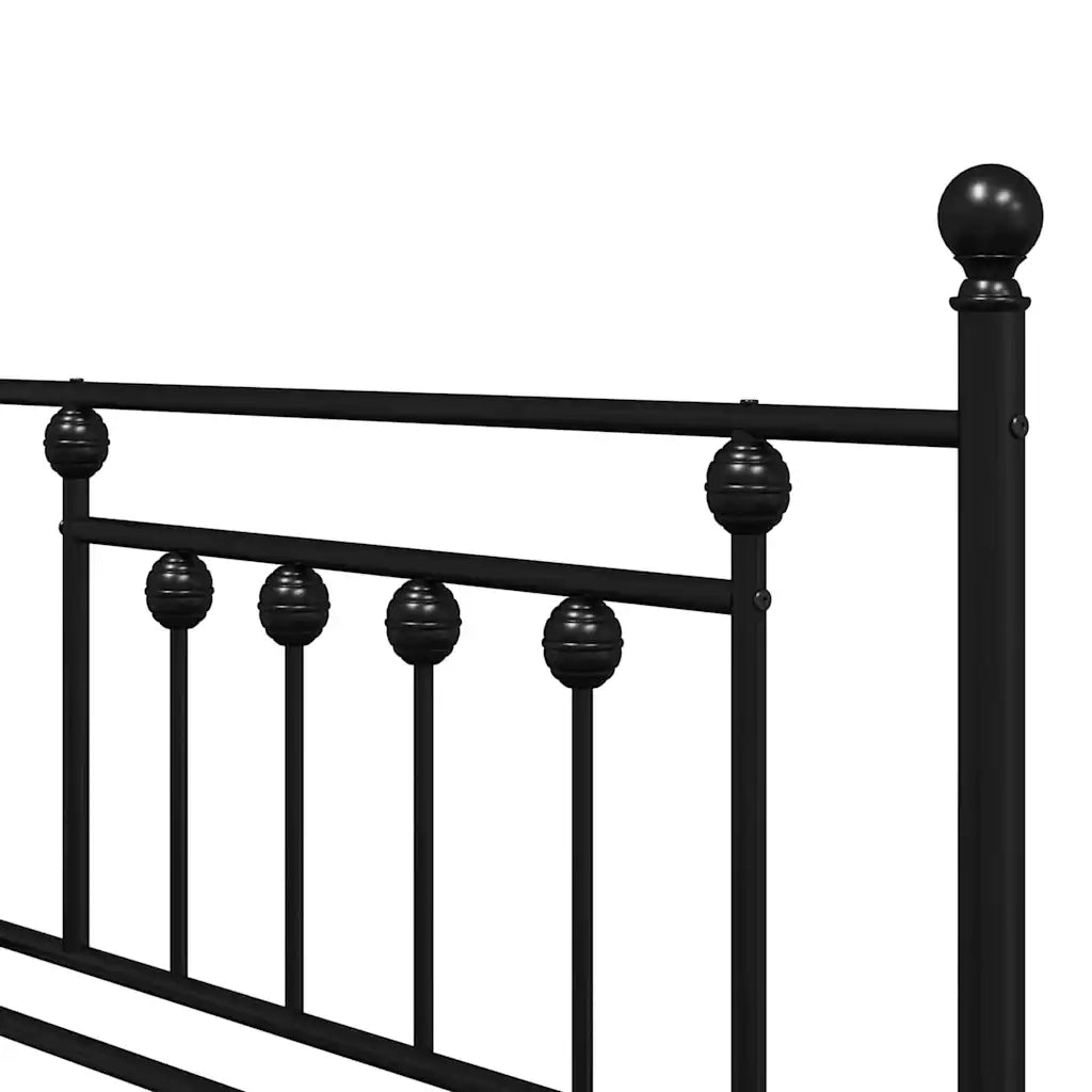 Struttura per letto di giorno Nero 107 x 203 cm Acciaio 42002662