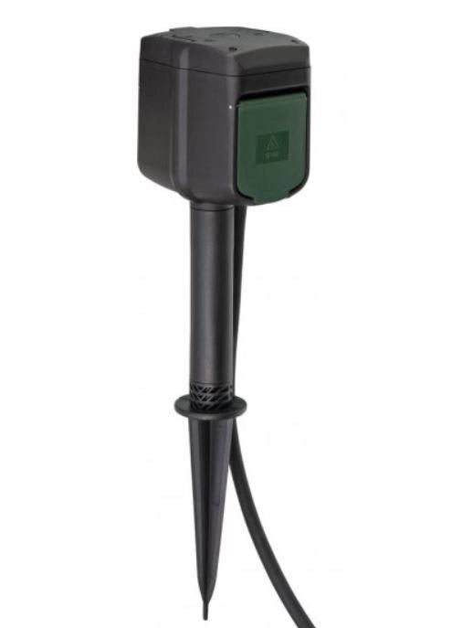 Brennenstuhl 1154540601 Connect Presa Multipla WiFi 2 Prese Singolarmente Comandabili IP44 10 m Cavo in Gomma-Neoprene con Spina di Massa e Piastra di Montaggio colore Nero Verde