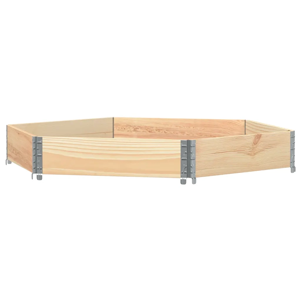 Fioriera | Cassetta per fiori | Vaso Rialzata Esagonale 160x160cm Legno Massello di Pino