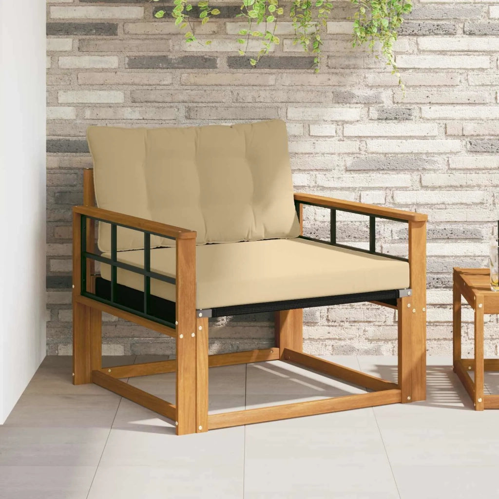 Set di divani da esterno Legno di Acacia Massello e Textilene 3436329