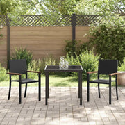 Set da Pranzo per Giardino 3 pcs Nero 3379415