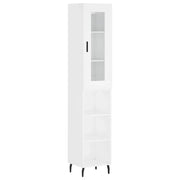 Buffet credenza cassettiera mobiletto mobile contenitore organizer cucina soggiorno salotto alto 34,5 x 34 x 180 cm legno ingegnerizzato bianco 02_0032339