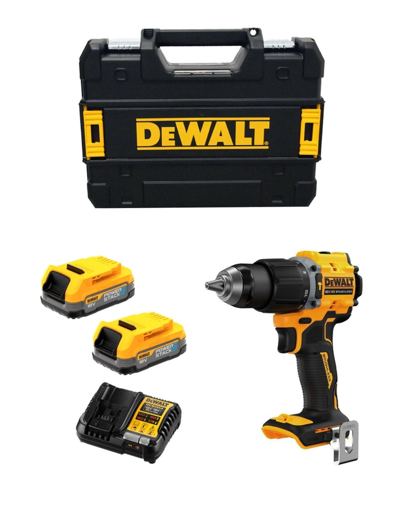 Trapano a Percussione DeWALT DCD799E2T (2 x 1,7 Ah Powerstack + DCB1104 + TSTAK II)