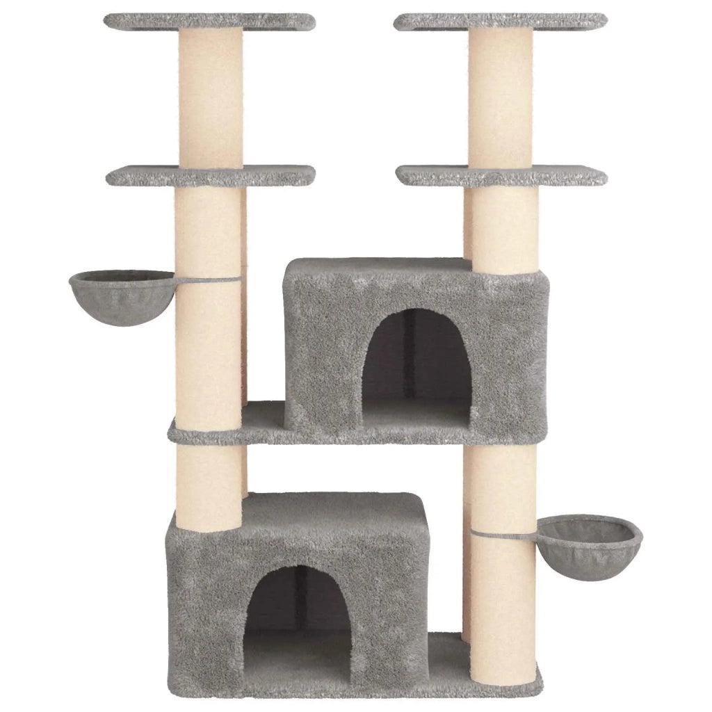 Albero per gatti con pali per graffiare in sisal 2 pz 147 cm 3422901