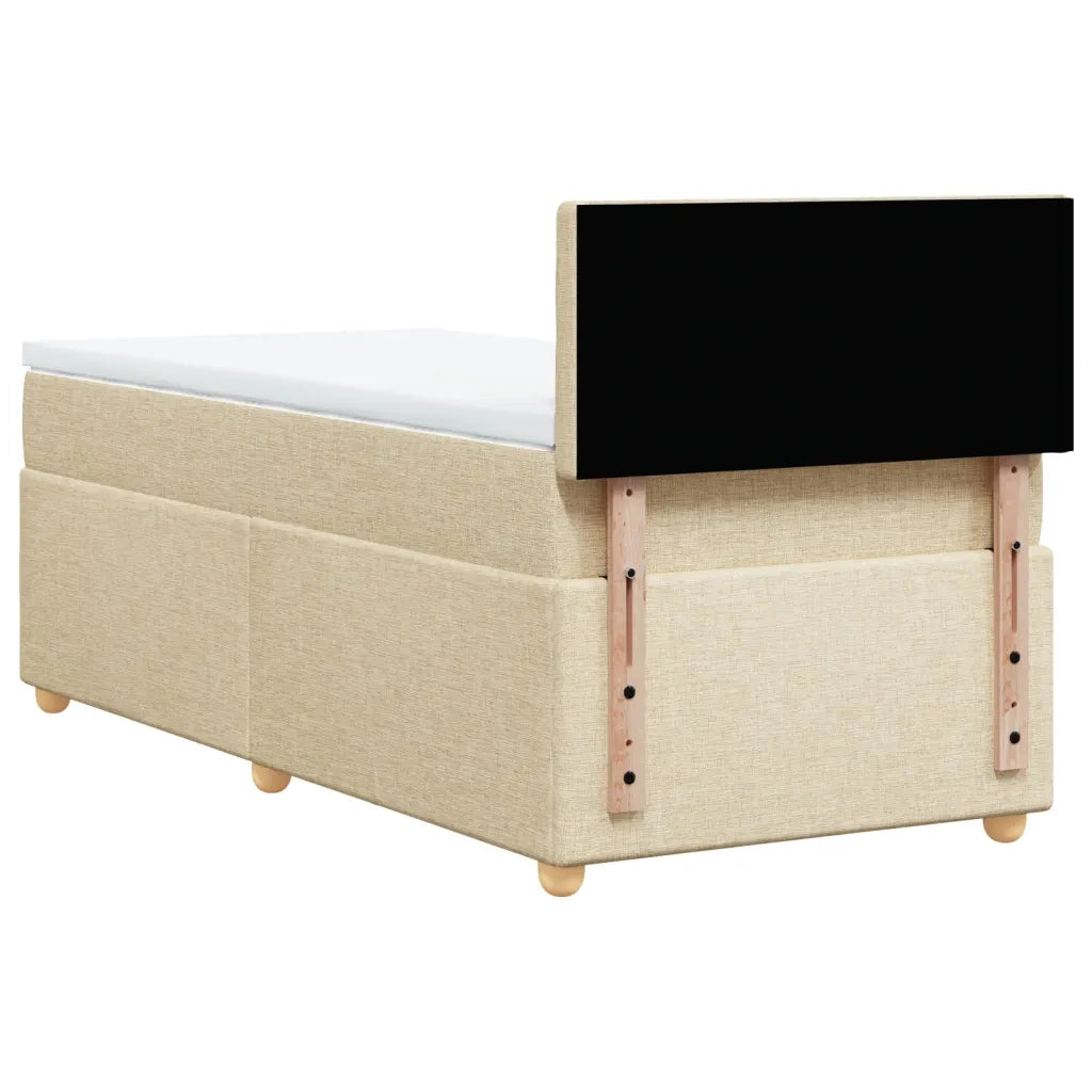 Giroletto a Molle con Materasso Crema 100x200 cm in Tessuto 3286610