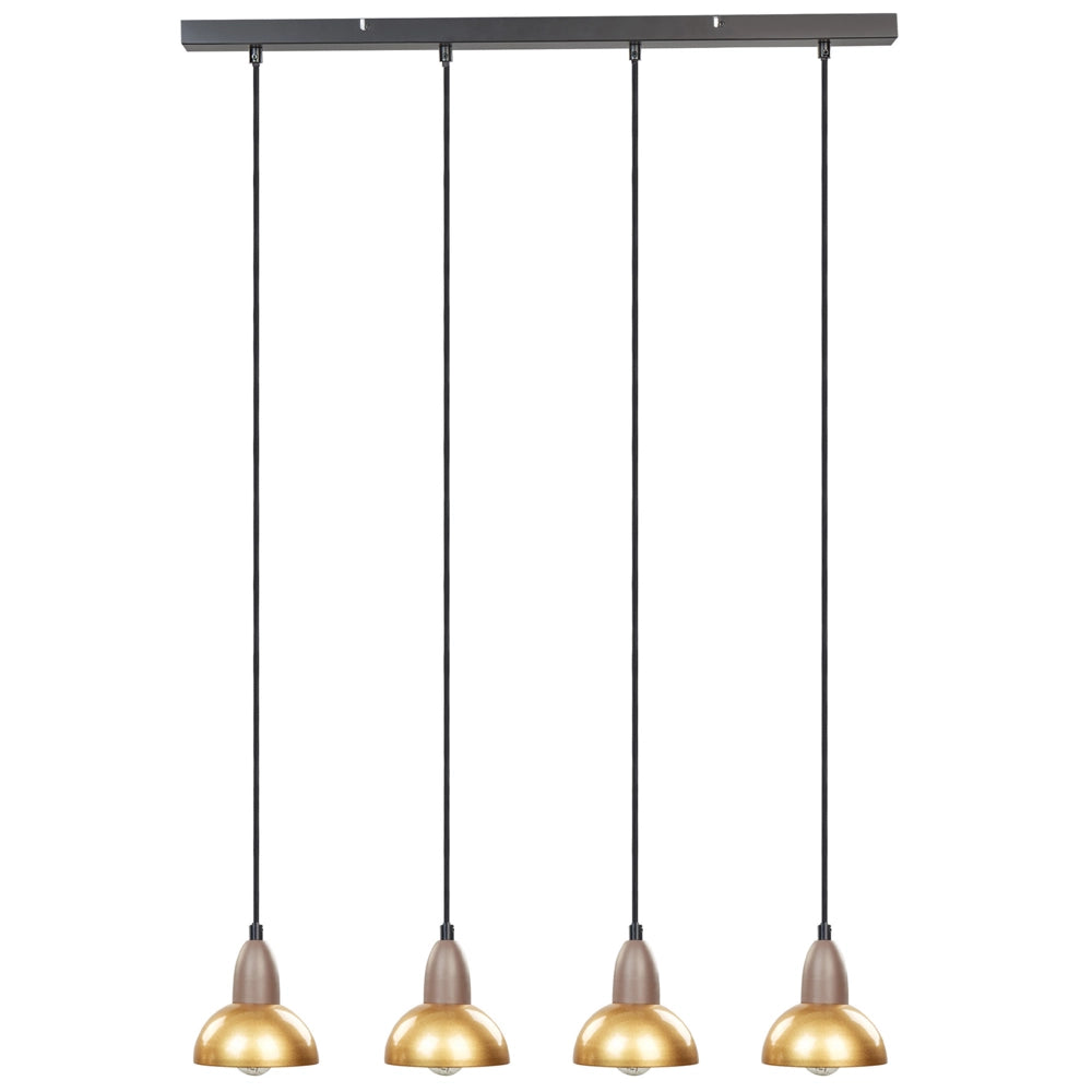 Lampada a sospensione Ottone Metallo Ferro Base Paralumi 4 Luce Punto Casa Accessori Illuminazione Soggiorno Sala da Pranzo