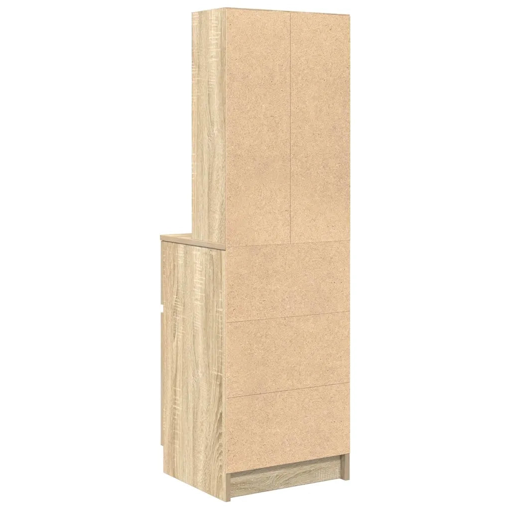 Comodino-Tavolino da notte Rovere Sonoma 39x35x125 cm in Legno Multistrato
