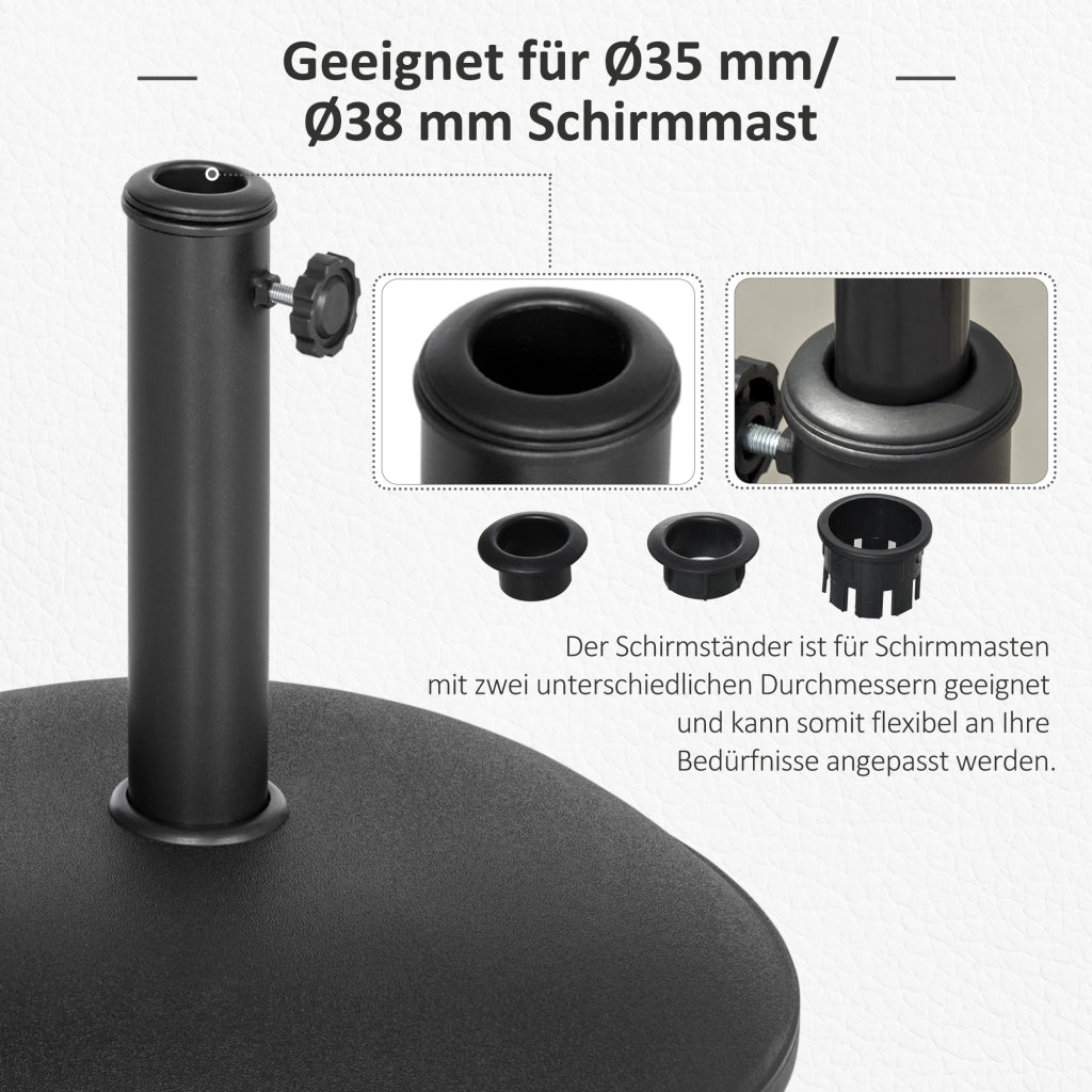 Portaombrelloni in acciaio con maniglia ¨C zephmum ¨C bronzo nero per ?3.8-4.8 cm