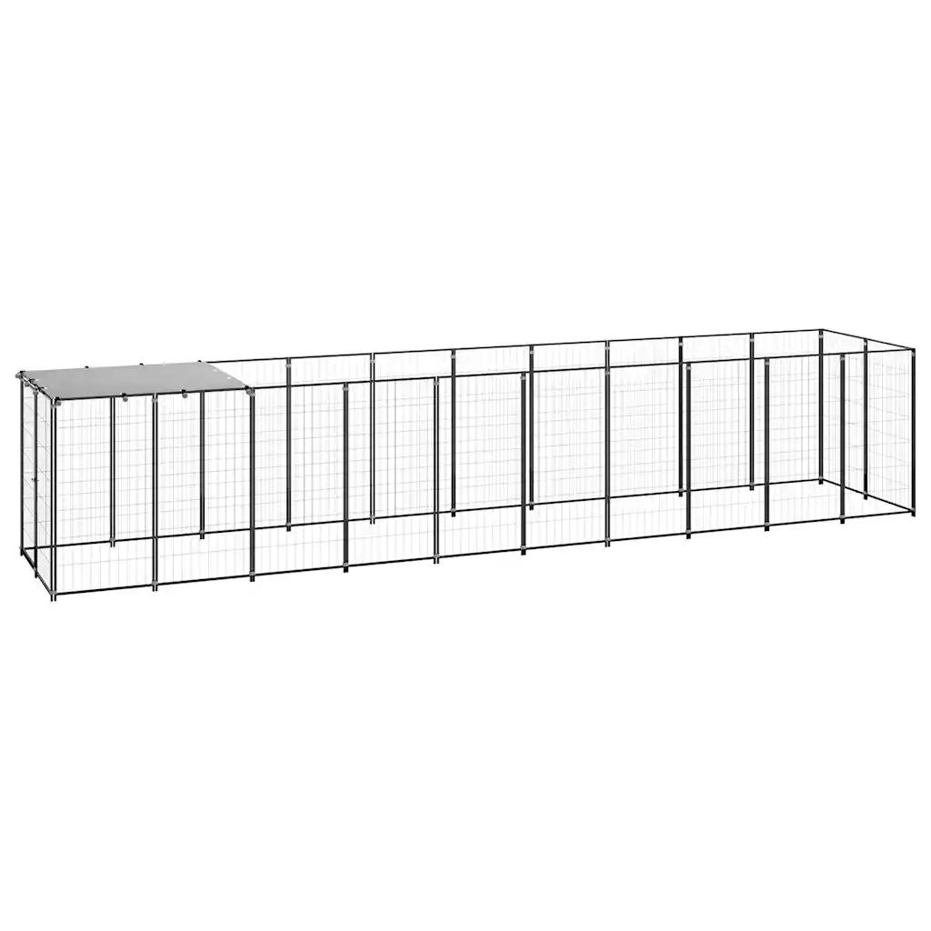 Gabbia per Cani Nera 6,05 mÂ² in Acciaio   cod mxl 52669