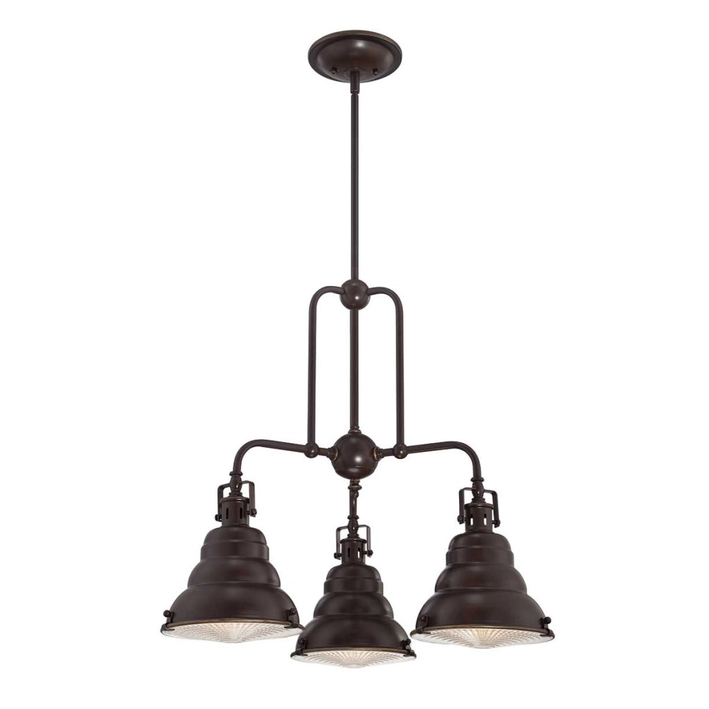 Lampadario Eastvale Quoizel bronzo palladiano 3xE27