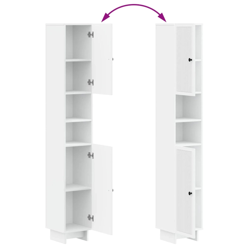 Armadio da Bagno con Ripiano Aperto EDE Bianco 30 x 31 x 190 cm 895935