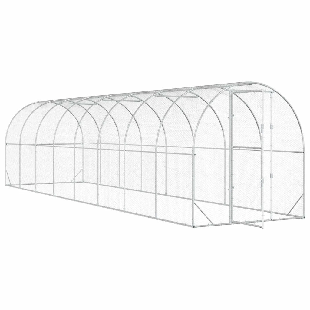 Pollaio Argento 800 x 200 x 200 cm Acciaio zincato 3434678
