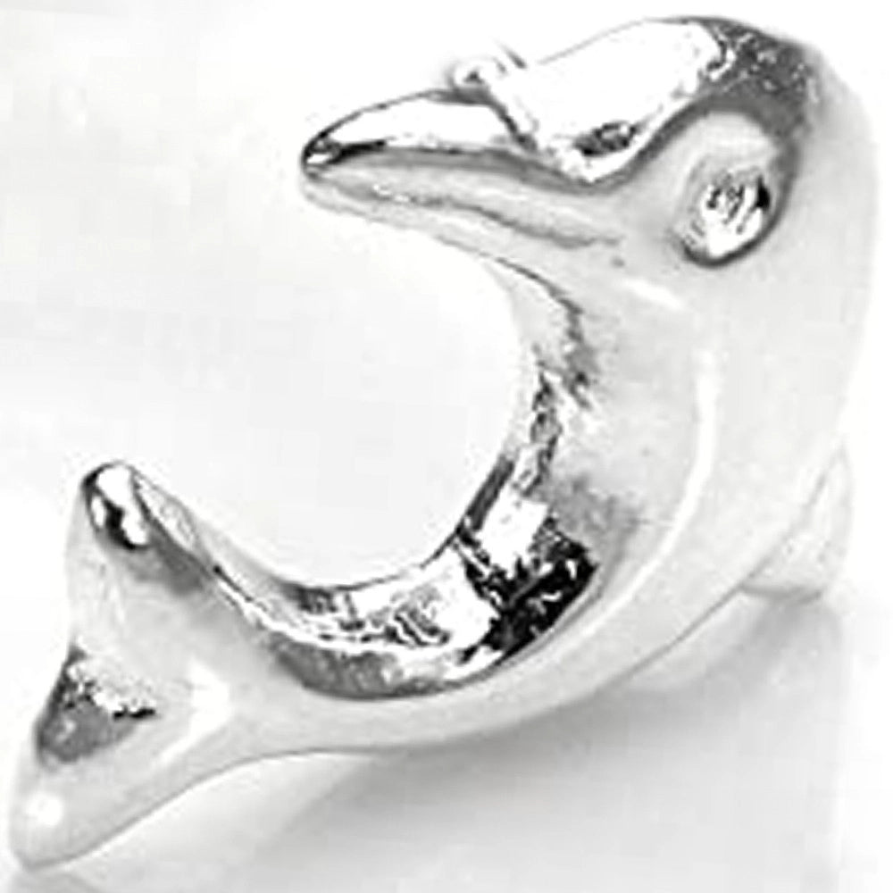 Trade Shop - Set 3 Pezzi Piercing Orecchini Naso 6 Mm A Forma Di Delfino Argento 925 Sterling -