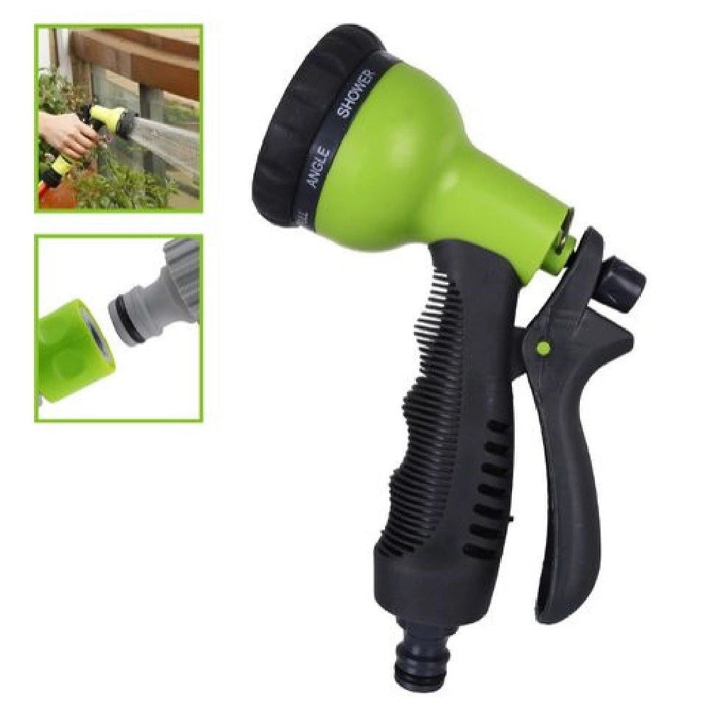 Trade Shop - Pistola A Spruzzo Bocchetta 8 Getti Irrigazione Tubo Pompa Acqua Giardino 94766 -