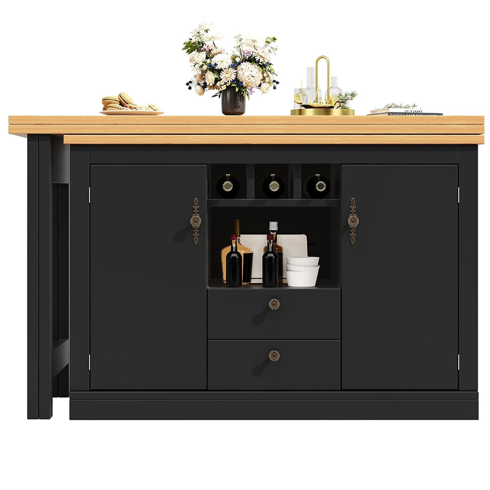 Tavolo bar rotante - Xylo - estensibile 120-180cm nero design