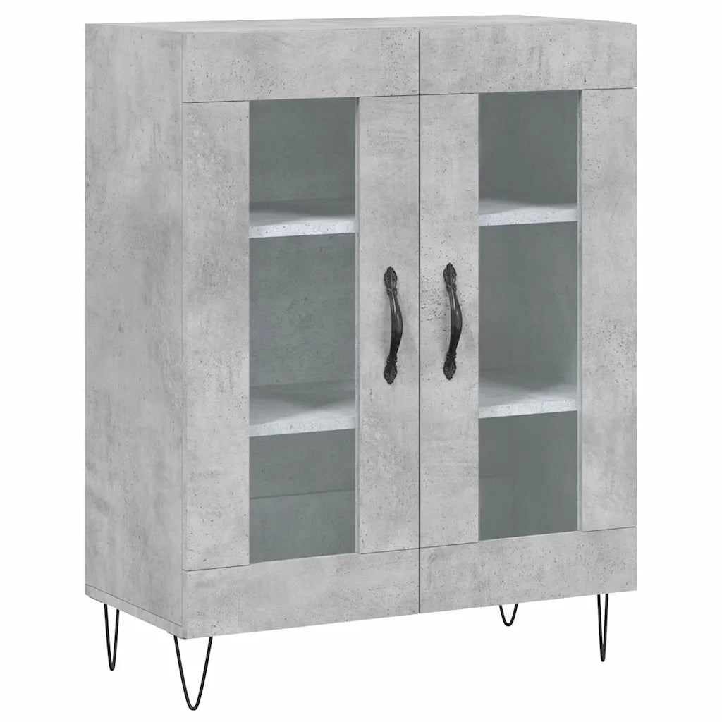 Credenza Grigio Cemento 69,5x34x180 cm in Legno Multistrato 3189313