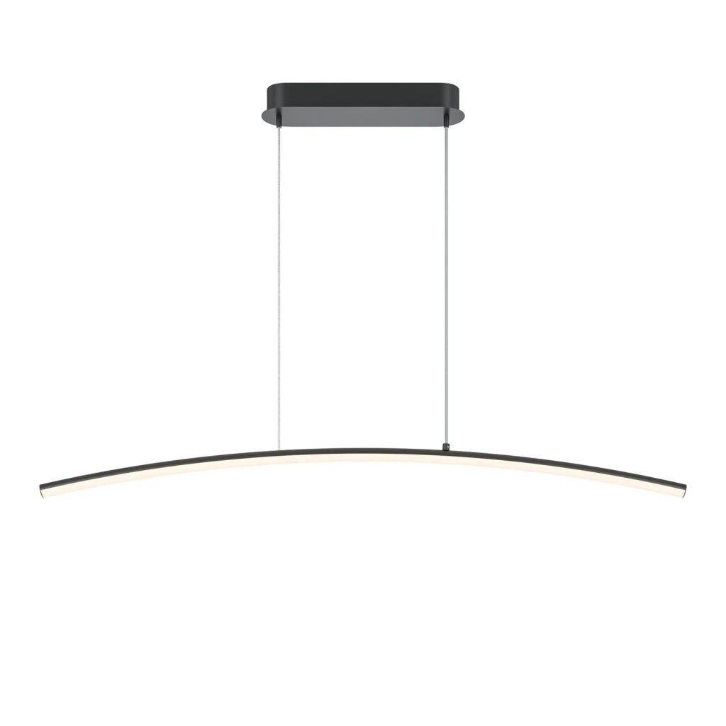 Maytoni Lampadario moderno Curve 1 luce LED integrato nero metallo