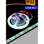 Trade Shop - Striscia Led 2835 Strip 5mt Bobina Luce 3000k 4000k 6500k Blu Ip22 2835-12v - -blu      -