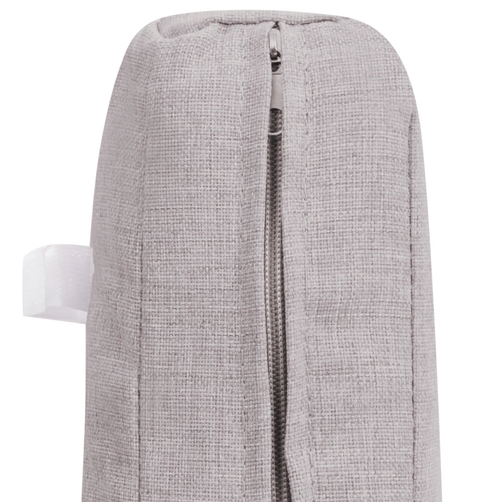 Dondolo da giardino con struttura in acciaio beige, cuscini in tessuto olefinico e schienale in corda intrecciata, a due posti, in stile mediterraneo