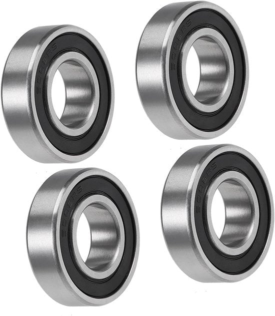 Lavaggi a rulli a boccole 6002-2RS - 4 pezzi - Sostituzione di alta qualità - 15x32x9mm - affidabili e duraturi - Adatti a diverse applicazioni