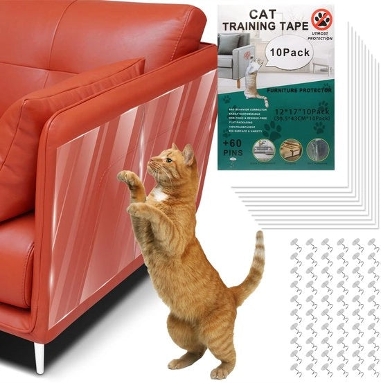 Protezione contro le graffette per gatti da 10 pezzi 30cm x 43cm anti graffetta per gatti adesivo per protezione di mobili, divani, protezione porta