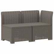 Divano da Giardino a 2 Posti Aspetto Rattan PP Grigio Chiaro 8011923