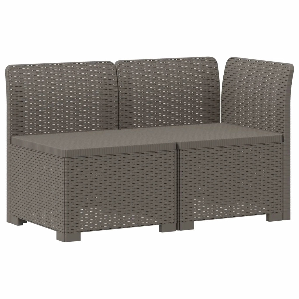 Divano da Giardino a 2 Posti Aspetto Rattan PP Grigio Chiaro 8011923