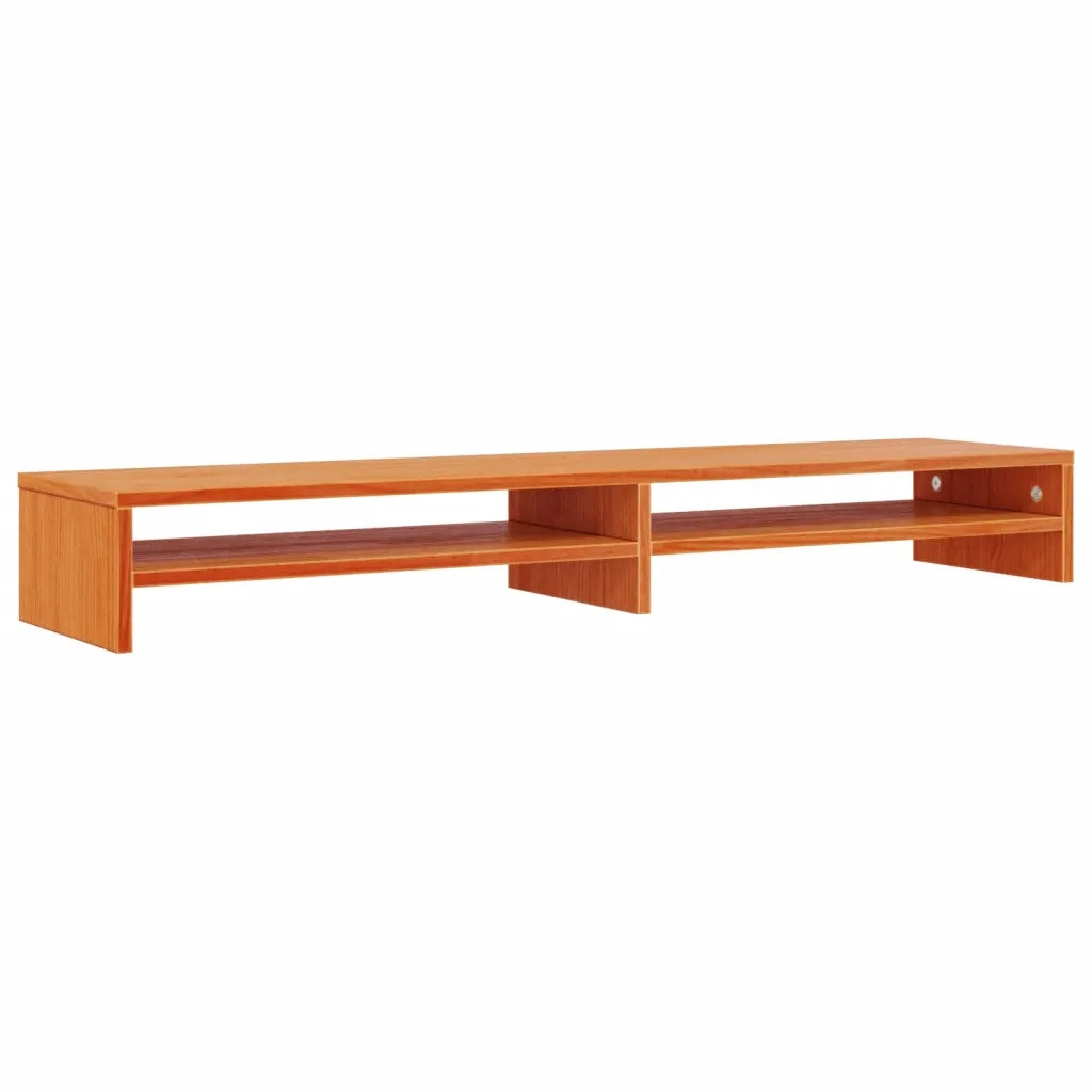 Supporto Monitor Marrone Cera 100x24x13 cm Legno Massello Pino 847163