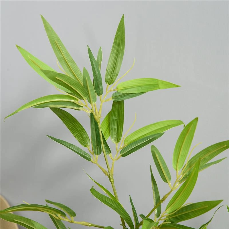 BAMBÙ IN VASO ARTIFICIALE PER INTERNO ED ESTERNO ALTA 120 CM VERDE