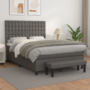 Giroletto a Molle con Materasso Grigio 140x190 cm in Similpelle 3137663