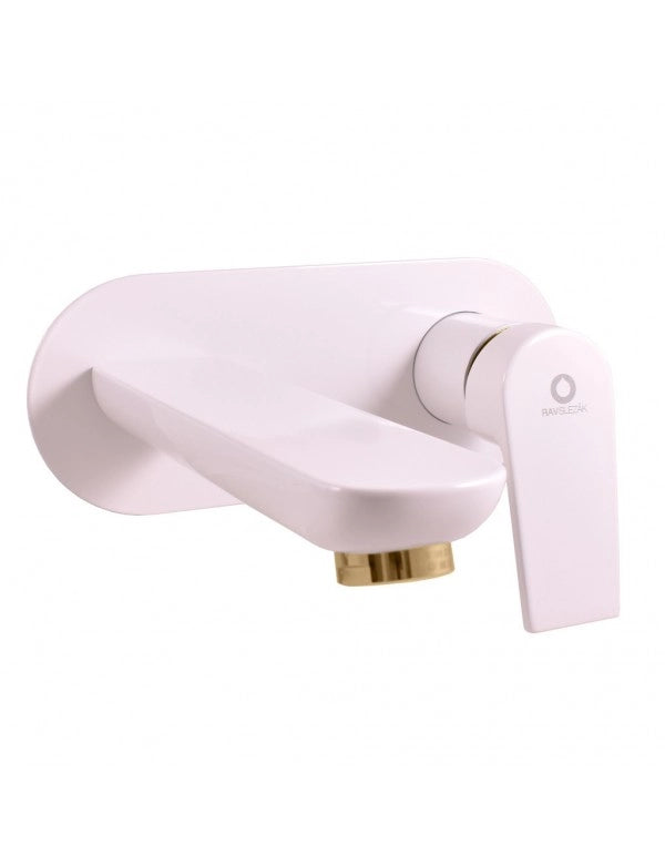 Miscelatore lavabo a parete COLORADO in ottone bianco-oro