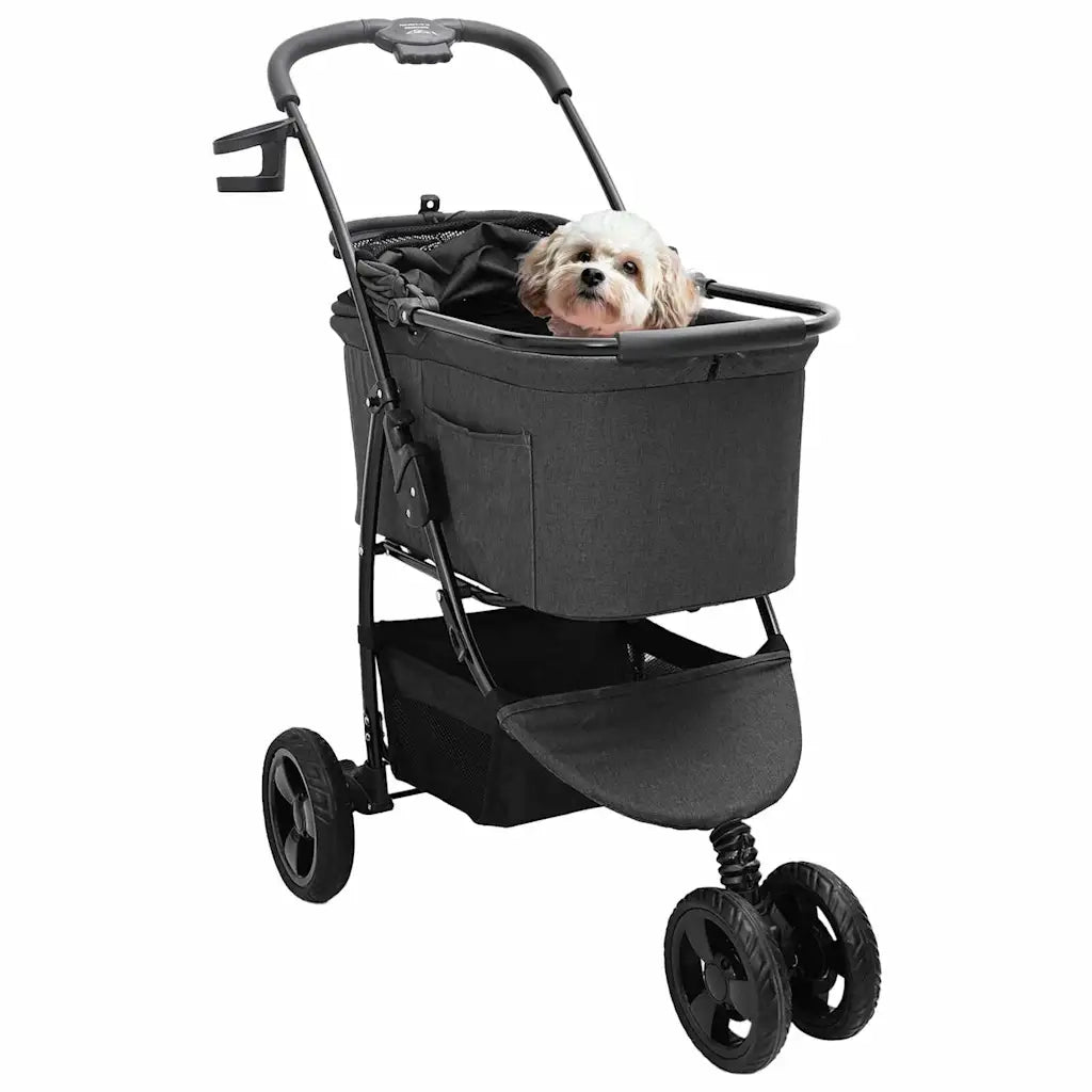 Passeggino pieghevole per animali Nero 78 x 54 x 101 cm 42012440