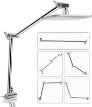 Estensione doccia regolabile 46 cm - Arma doccia - Montaggio senza attrezzi - Acciaio inossidabile - Connettori universali G1/2 - Peso 436 g - Arma doccia