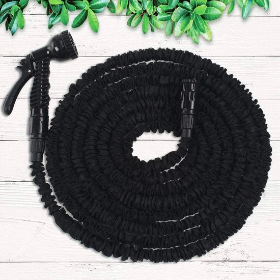 Serpentino estensibile per giardino con 7 modalità di getto - Pistola idraulica espandibile - Giardino serpentino - Tubo idraulico magico (22 metri nero) Giardino serpentino estensibile